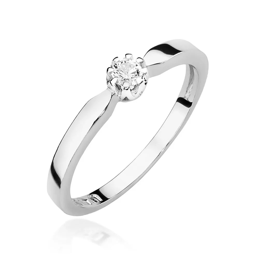 Diamond Engagement Ring in 585 White Gold
