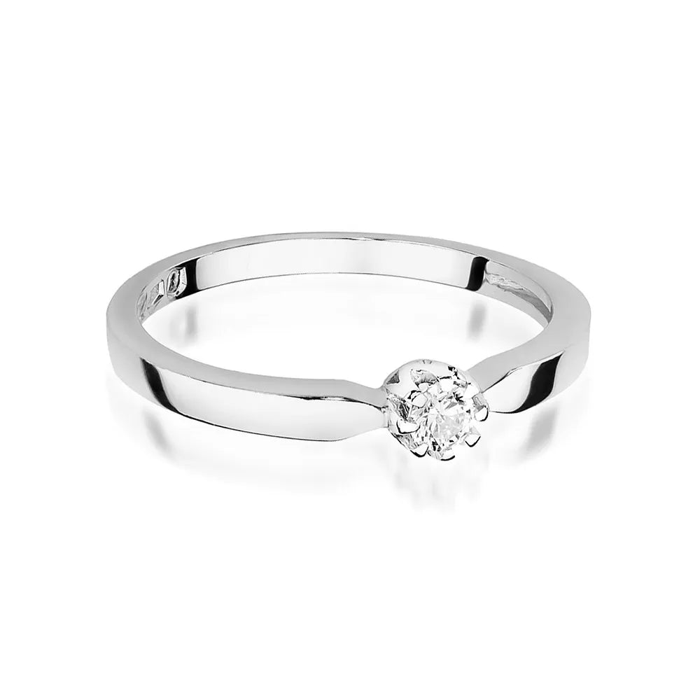 Diamond Engagement Ring in 585 White Gold