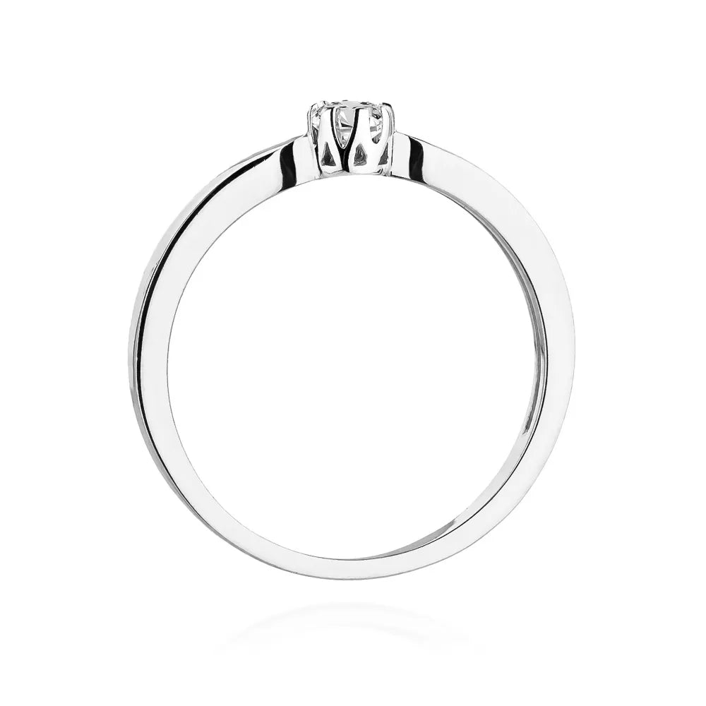 Diamond Engagement Ring in 585 White Gold