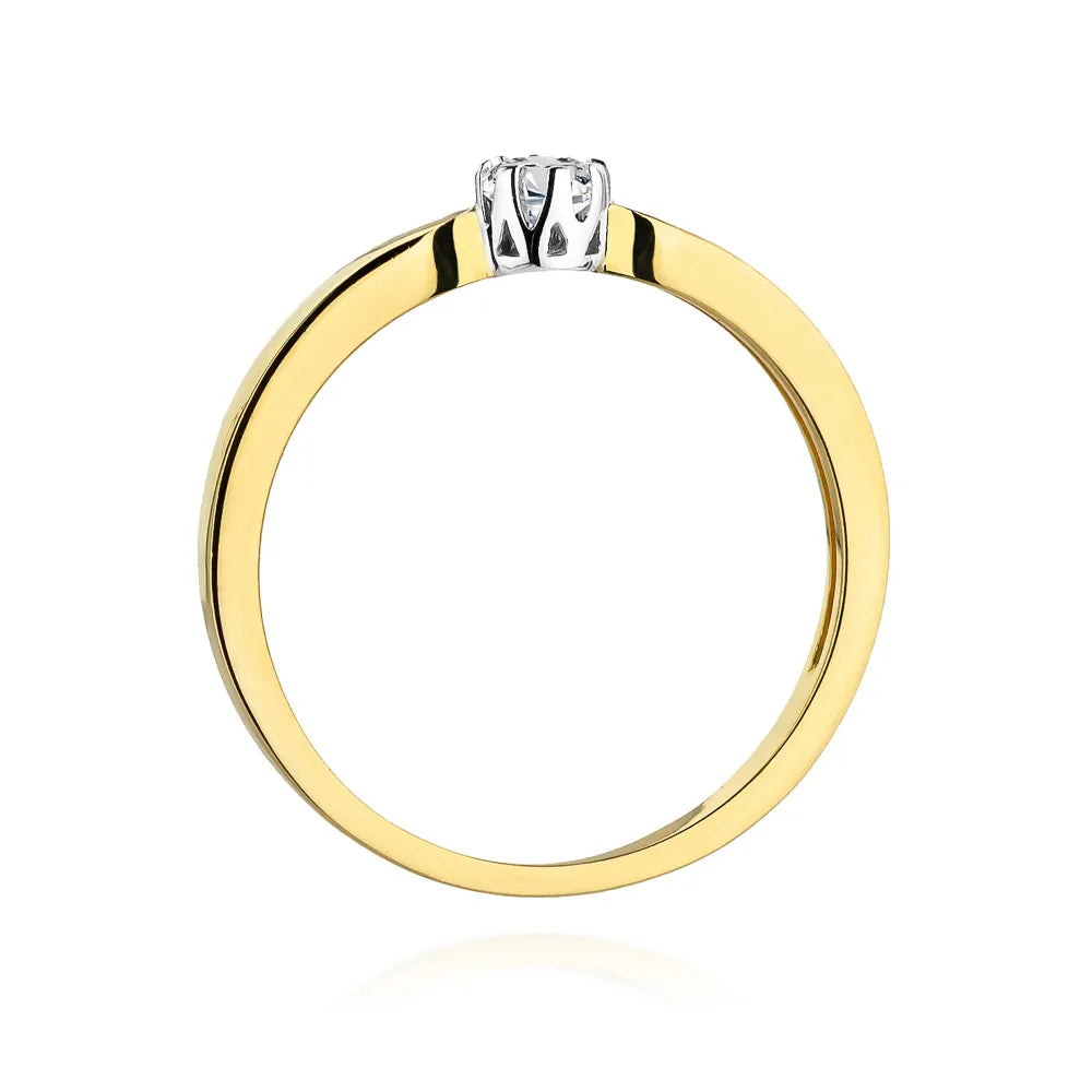 zlatý prsteň s diamantom 0,08 ct w0450-diw-03