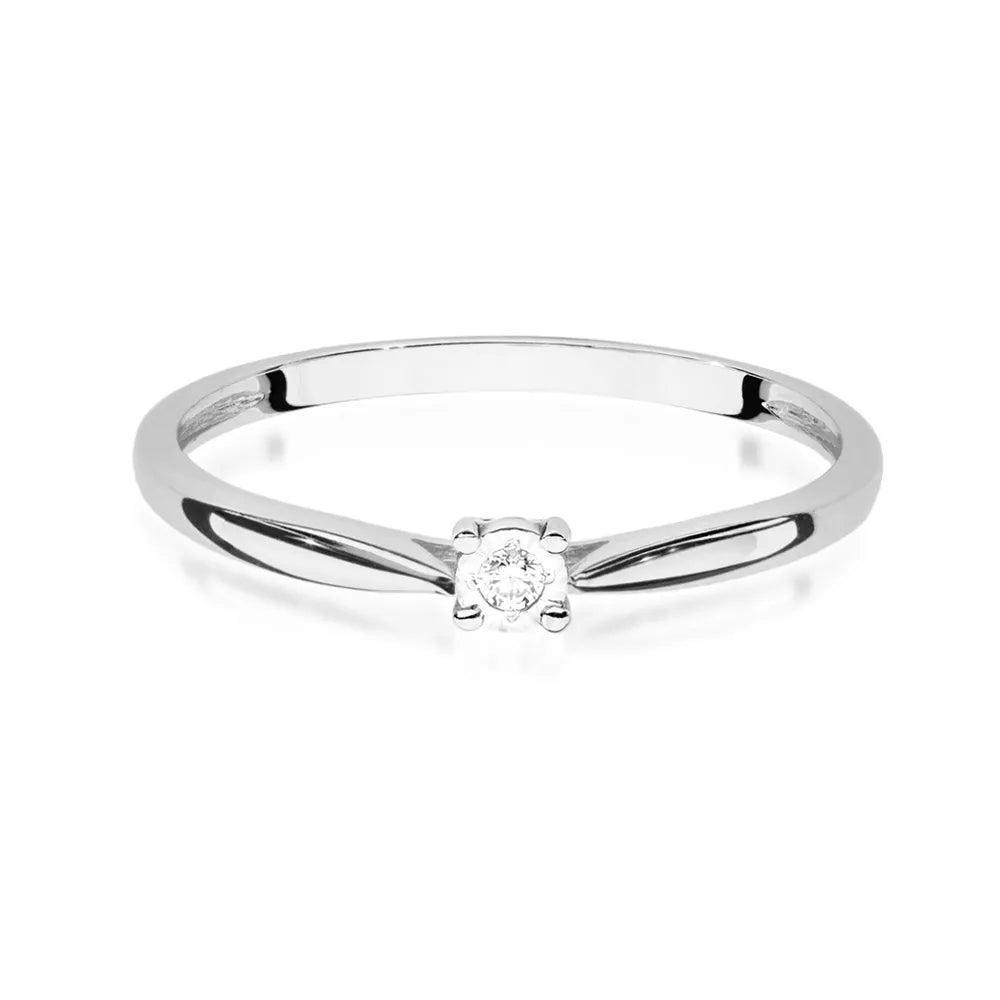 zlatý prsteň s diamantom 0,01 ct w0461-diw-01