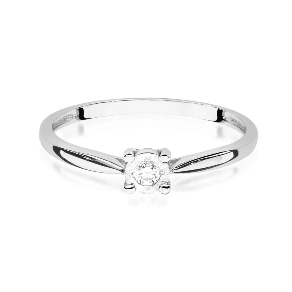 zlatý prsteň s diamantom 0,08 ct w0461-diw-03