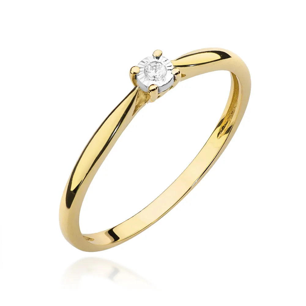 zlatý prsteň s diamantom 0,01 ct w0461-diw-01