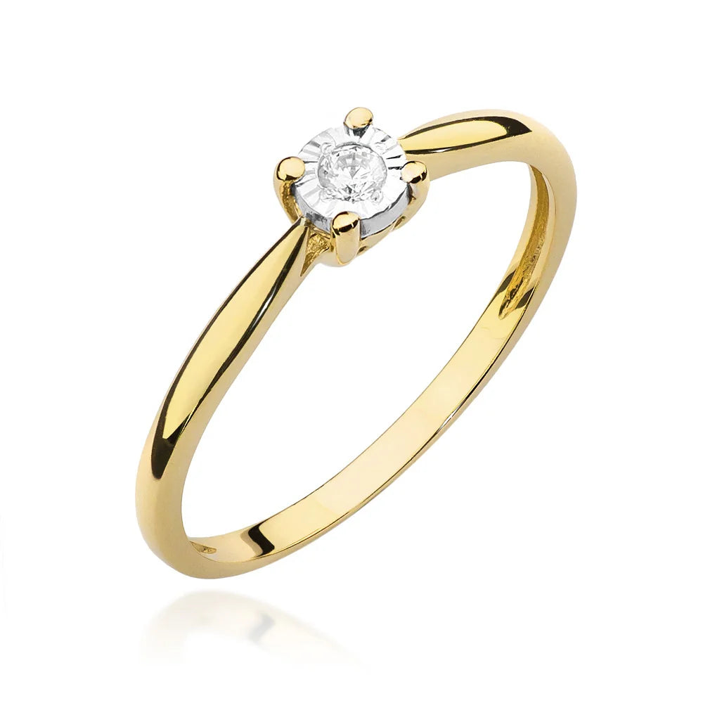 zlatý prsteň s diamantom 0,08 ct w0461-diw-03