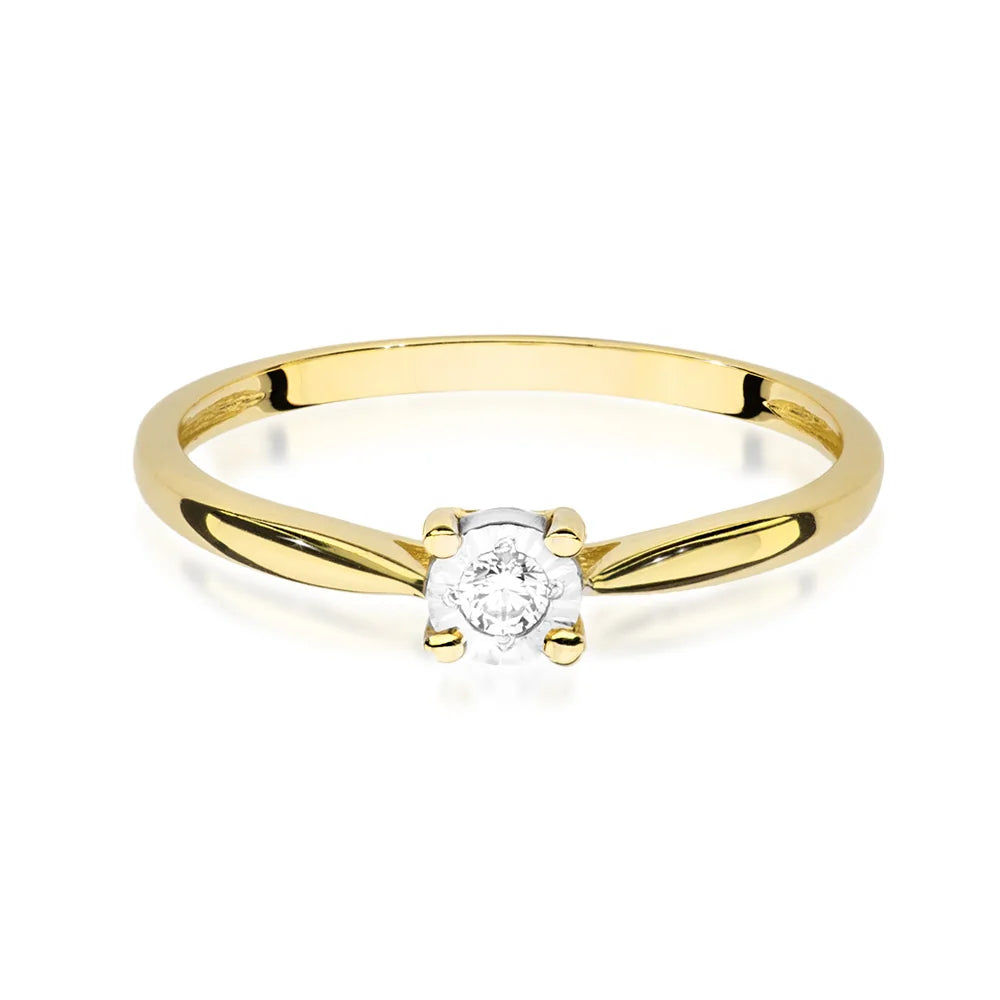 zlatý prsteň s diamantom 0,08 ct w0461-diw-03