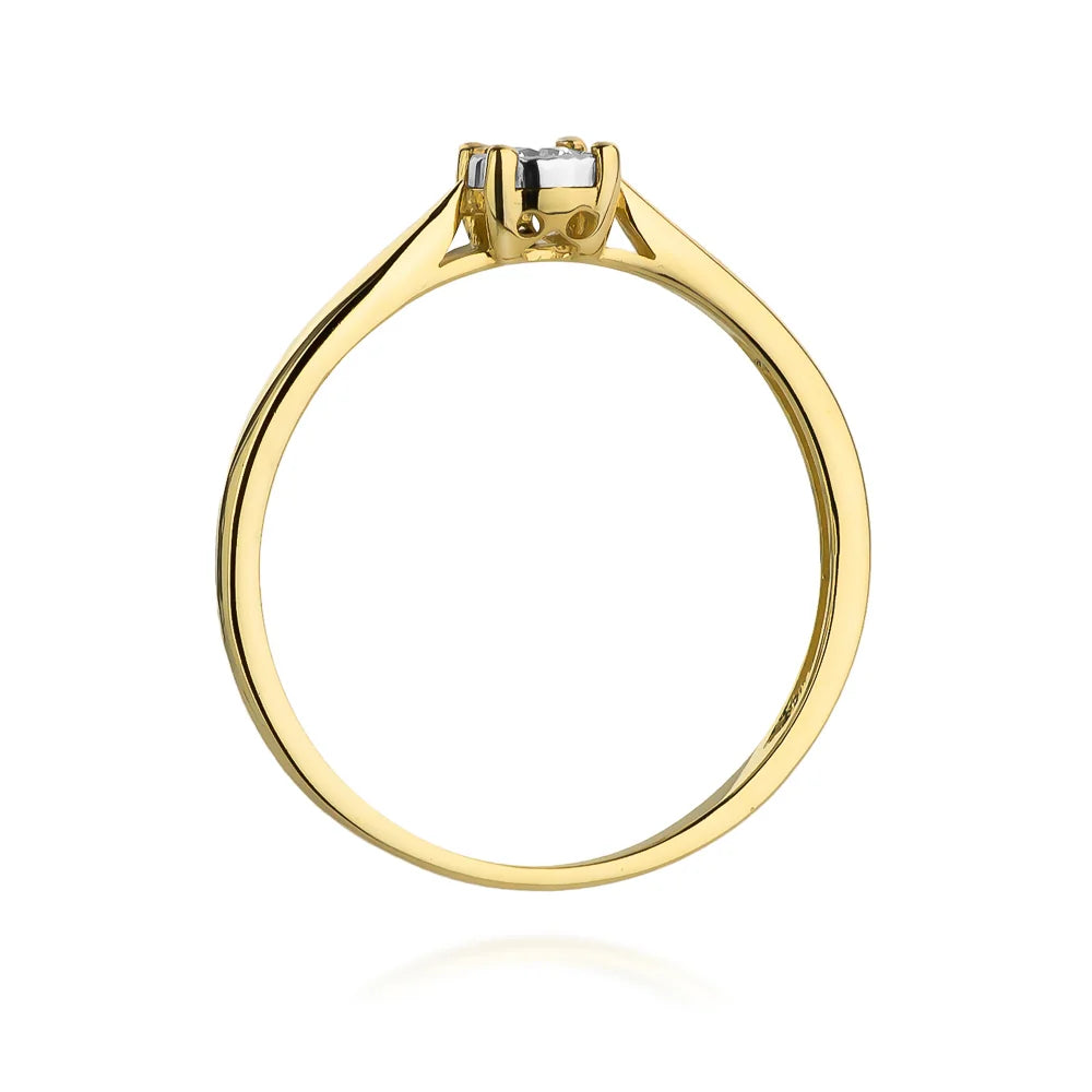 zlatý prsteň s diamantom 0,08 ct w0461-diw-03