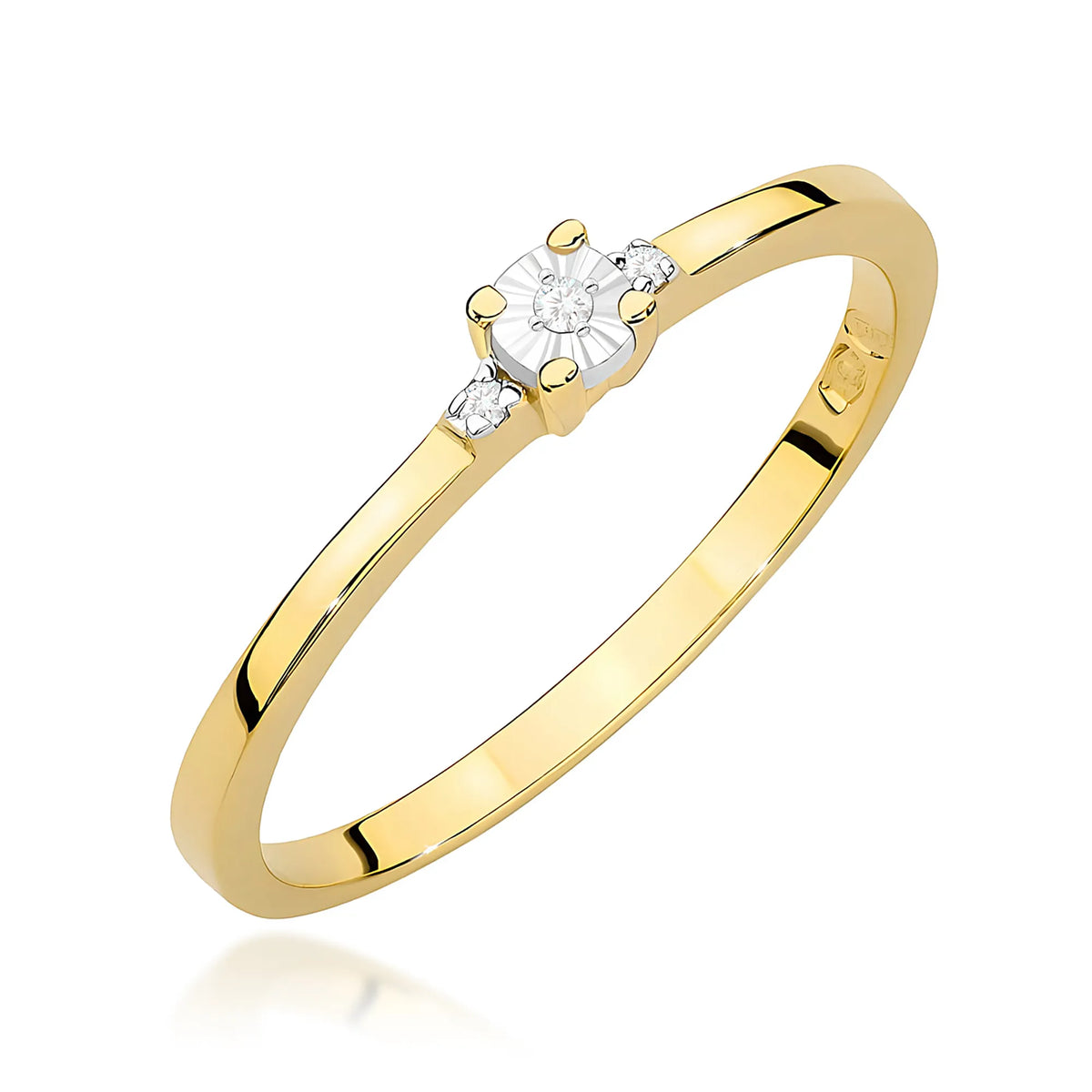 zlatý prsteň s diamantmi 0,02 ct w0464-diw-02
