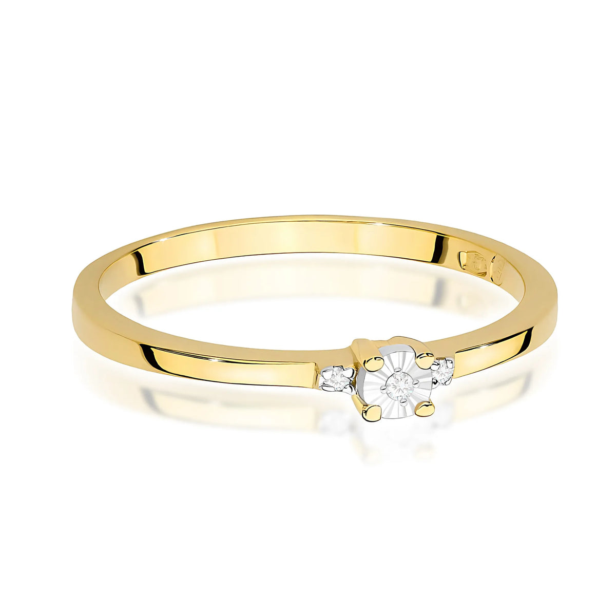 zlatý prsteň s diamantmi 0,02 ct w0464-diw-02