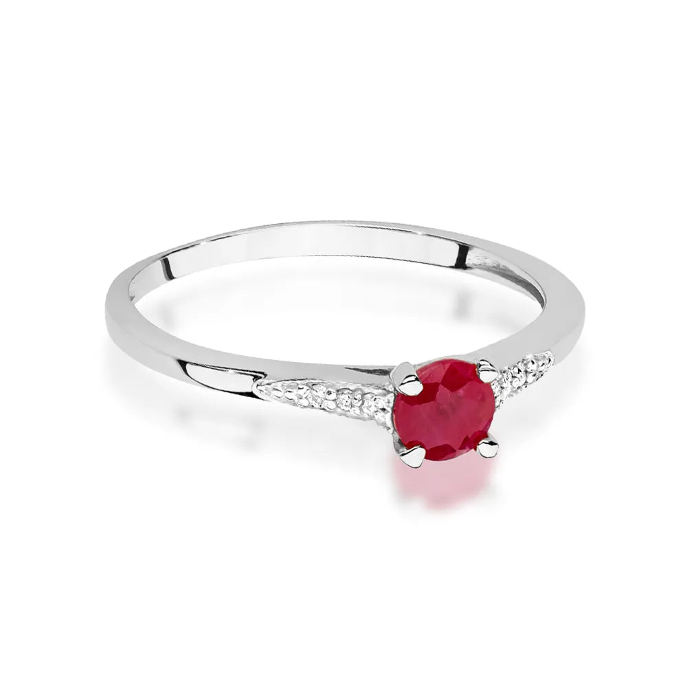 zlatý prsteň s 0,30 ct rubínom a 0,03 ct diamantmi w0466-rur-01