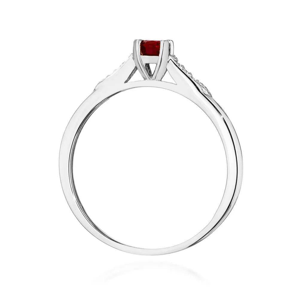 zlatý prsteň s 0,30 ct rubínom a 0,03 ct diamantmi w0466-rur-01