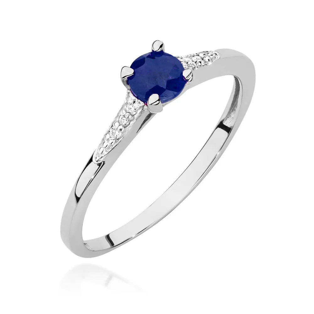 zlatý prsteň s 0,30 ct zafírom a 0,03 ct diamantmi w0466-sab-01