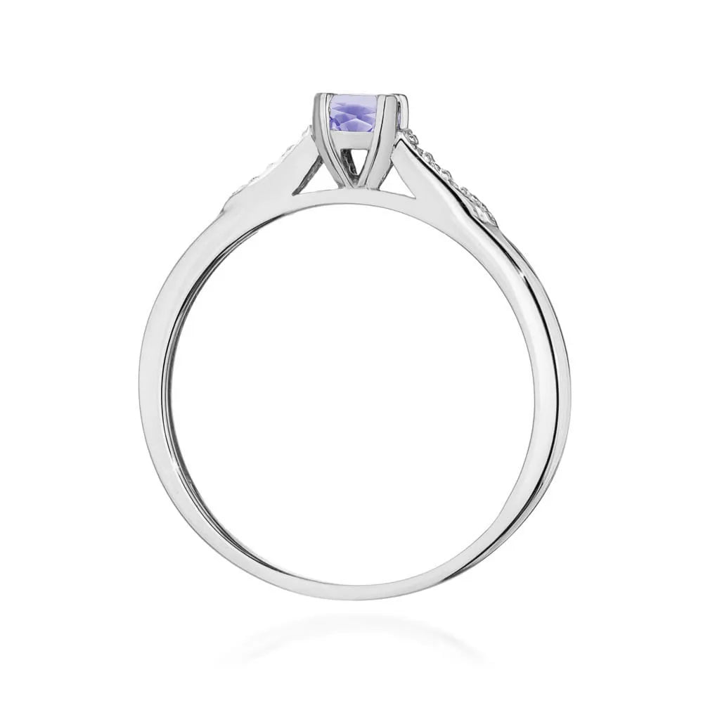 zlatý prsteň s 0,35 ct tanzanitom a 0,03 ct diamantmi w0466-tap-01