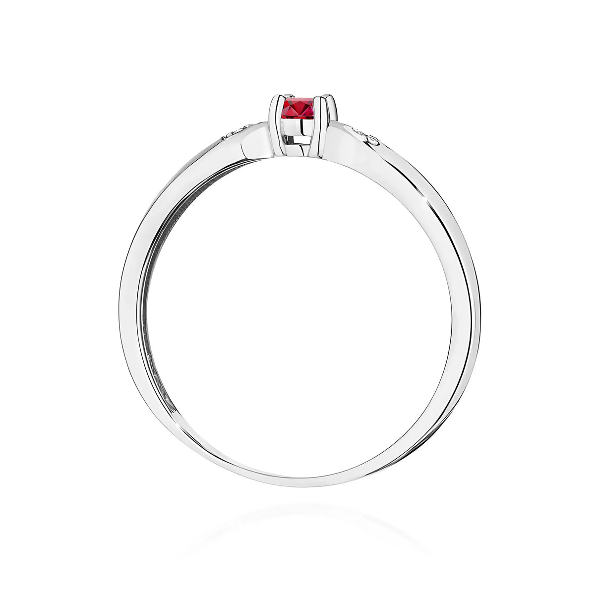zlatý prsteň s 0,15 ct rubínom a 0,01 ct diamantmi w0469-rur-01