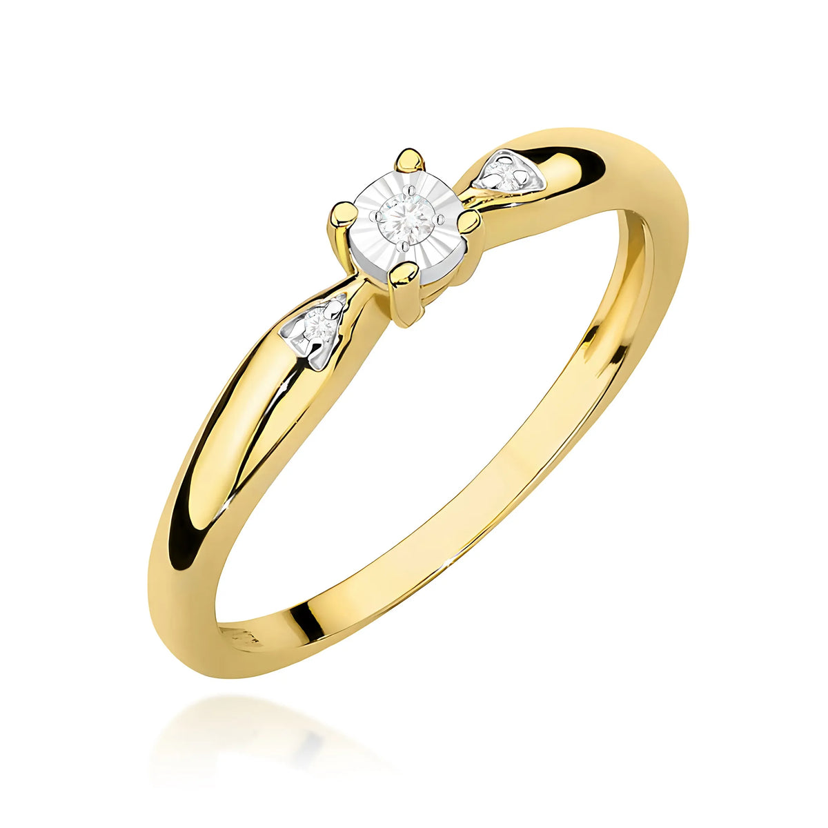 zlatý prsteň s diamantmi 0,02 ct a 0,01 ct w0469-diw-01