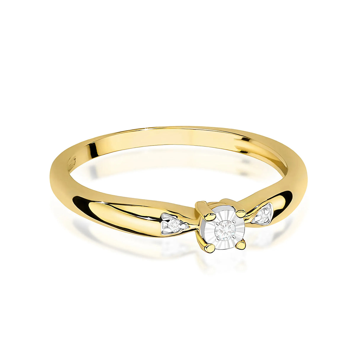 zlatý prsteň s diamantmi 0,02 ct a 0,01 ct w0469-diw-01