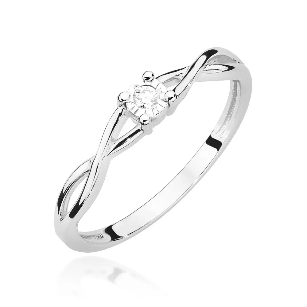 zlatý prsteň s diamantom 0,03 ct w0470-diw-01