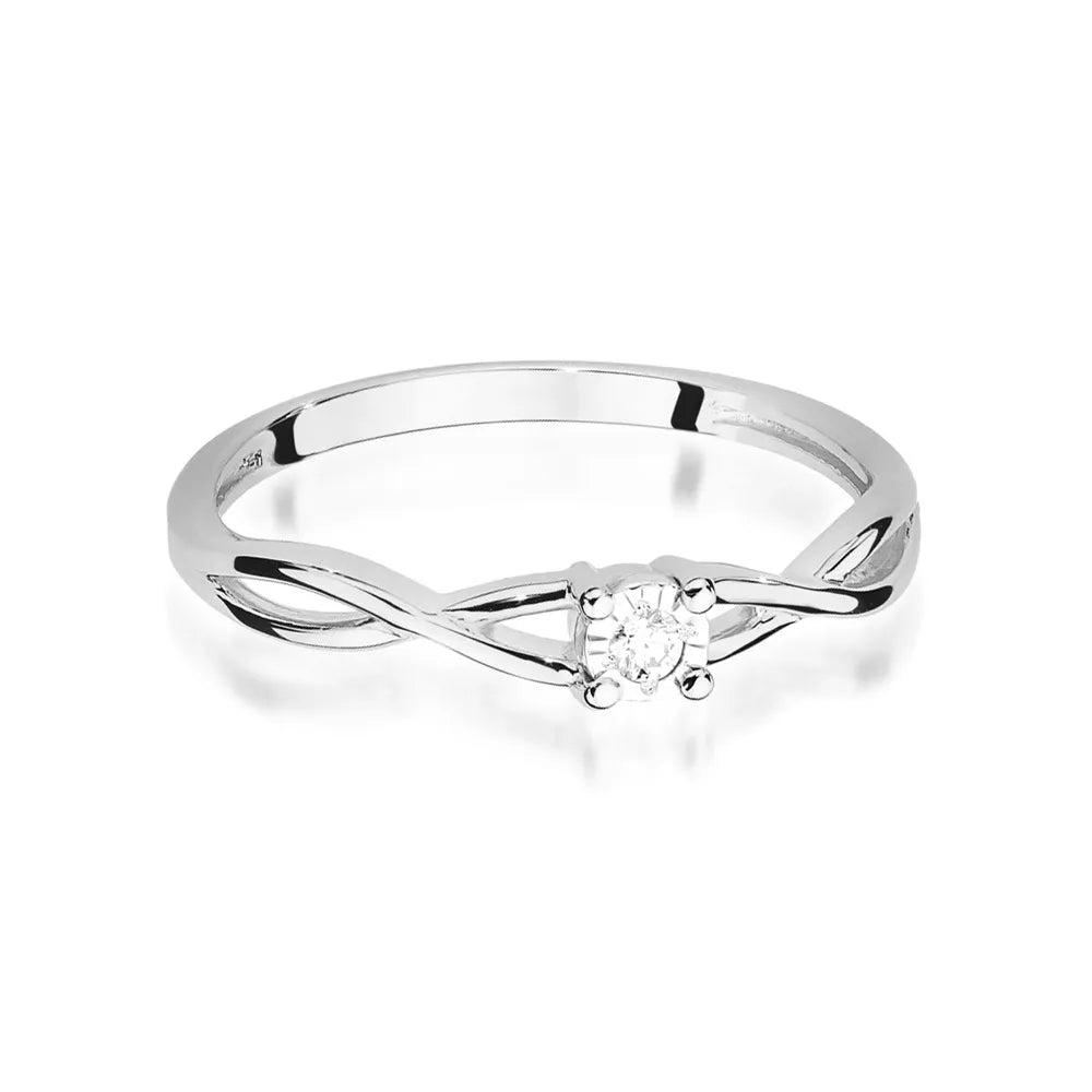 zlatý prsteň s diamantom 0,03 ct w0470-diw-01