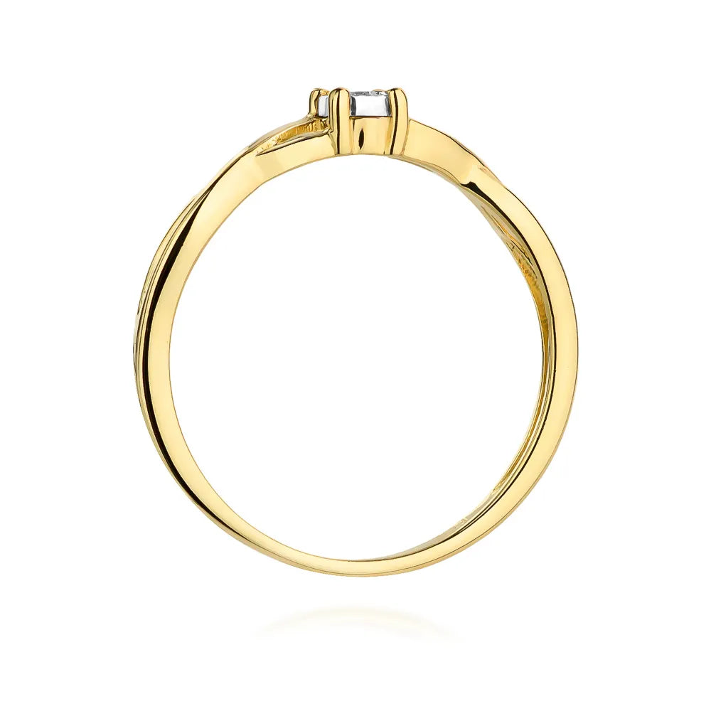 zlatý prsteň s diamantom 0,03 ct w0470-diw-01