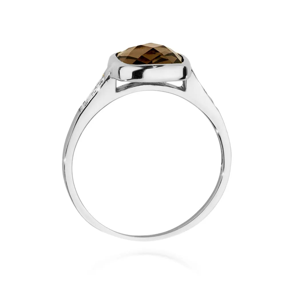 zlatý prsteň s 2,00 ct dymovým kremeňom a 0,03 ct diamantmi w0478-qus-01