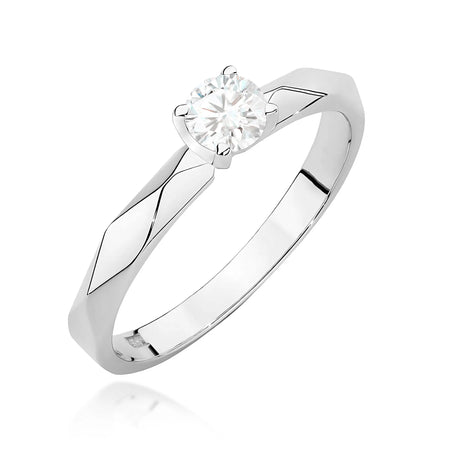 Diamond Engagement Ring in 585 White Gold