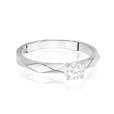 Diamond Engagement Ring in 585 White Gold