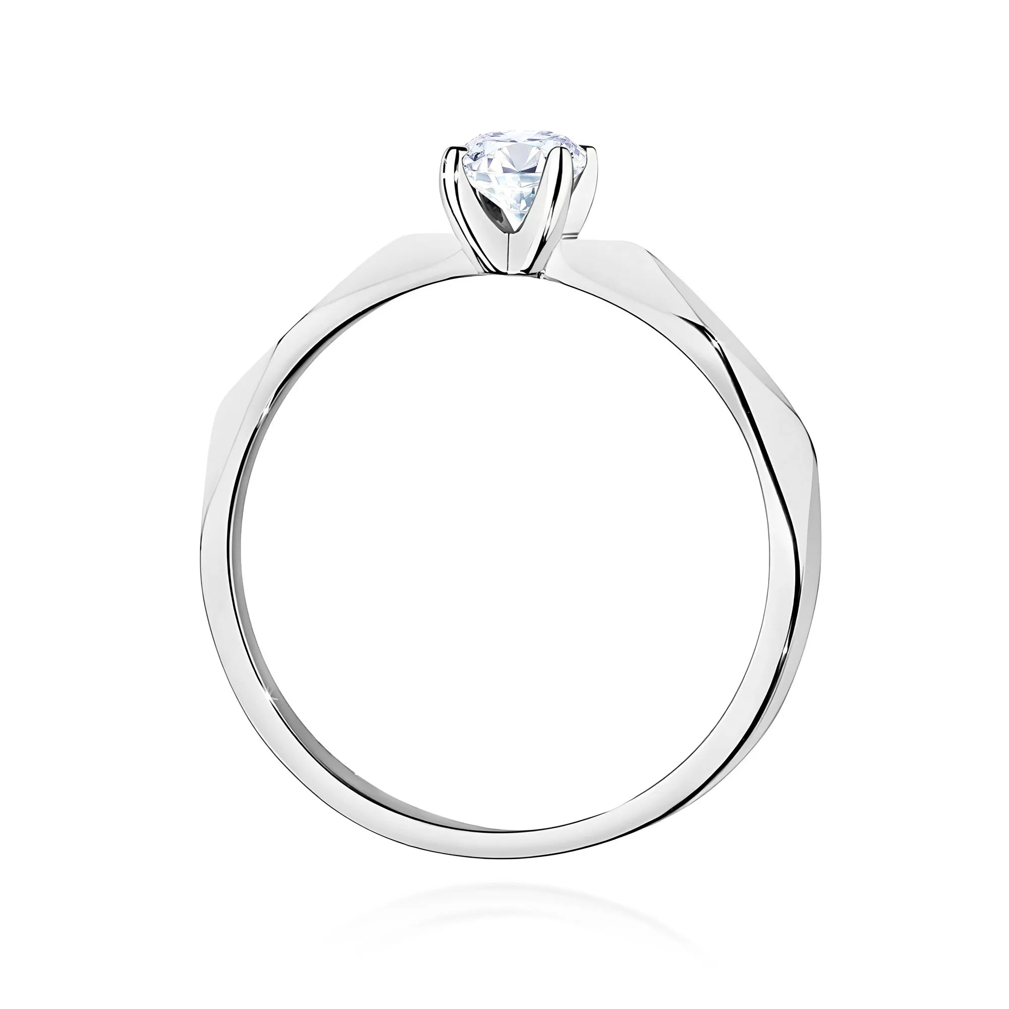 Diamond Engagement Ring in 585 White Gold