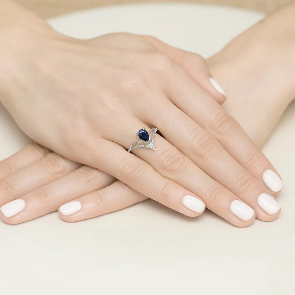 zlatý prsteň so zafírom 0,60 ct a diamantmi 0,125 ct w0487-sab-01