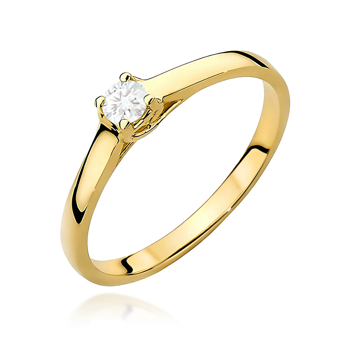 zlatý prsteň s diamantom 0,12 ct w0506-diw-01