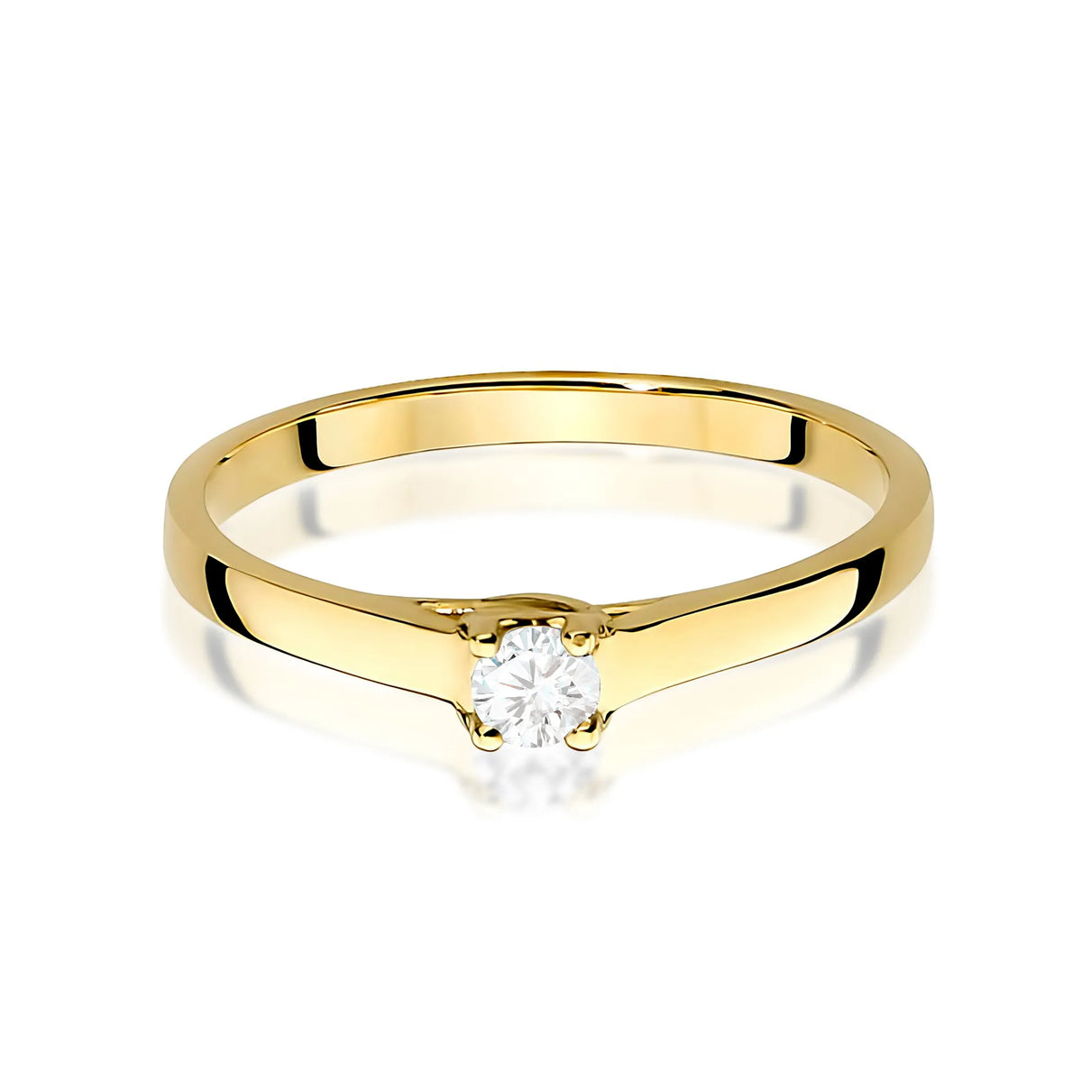 zlatý prsteň s diamantom 0,12 ct w0506-diw-01