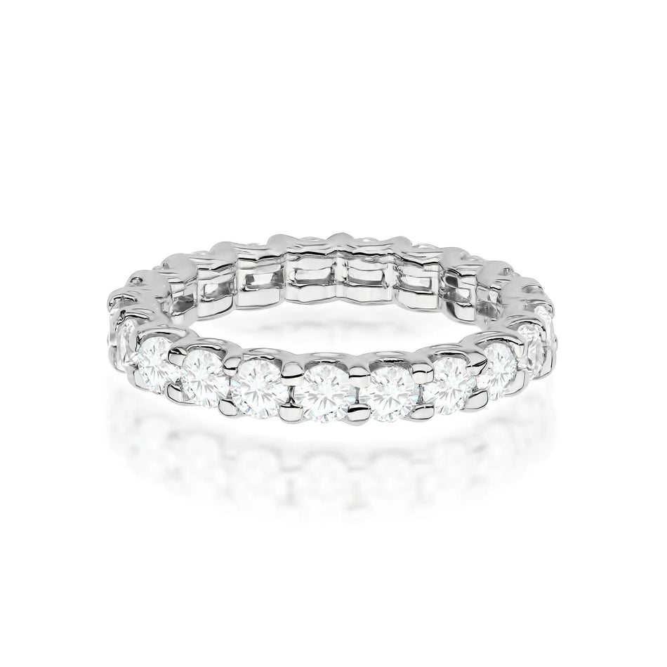 Prsteň z bieleho zlata s diamantmi po celom obvode, 1,44–1,76 ct