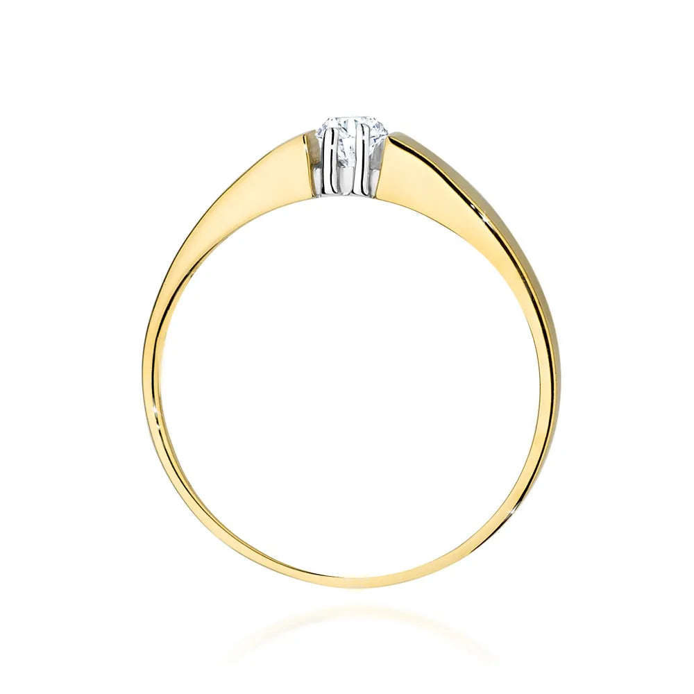 zlatý prsteň s diamantom 0,10 ct w0524-diw-02
