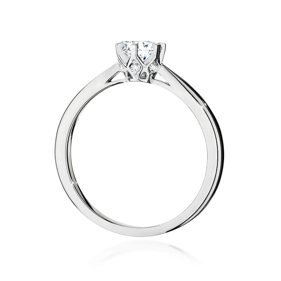 zlatý prsteň s diamantom 0,40 ct a postrannými diamantmi 0,06 ct w0539-diw-01