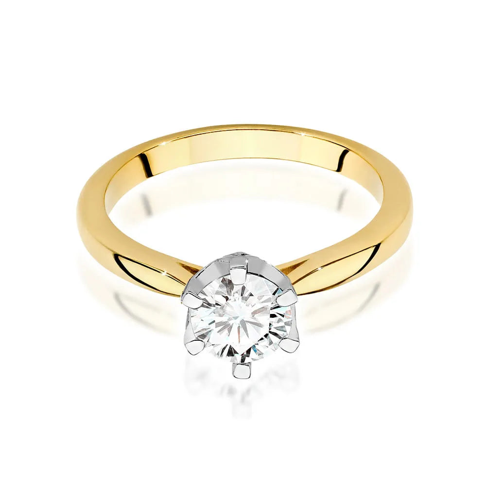 zlatý prsteň s diamantom 0,70 ct a postrannými diamantmi 0,06 ct w0539-diw-03