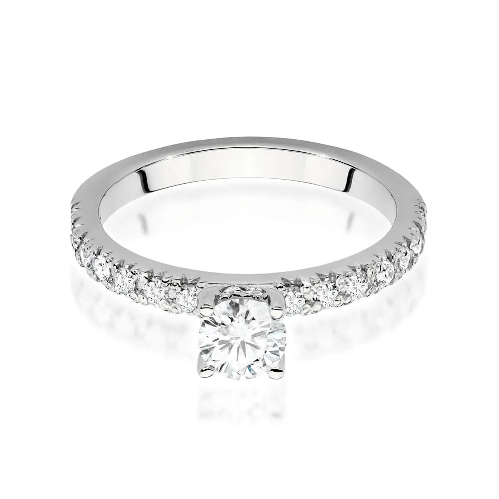 zlatý prsteň s diamantom 0,40 ct a postrannými diamantmi 0,243 ct w0546-diw-01