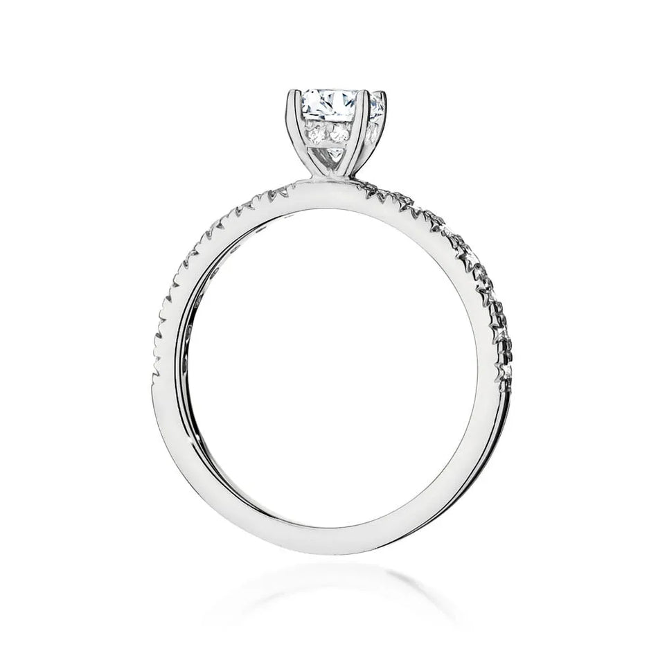zlatý prsteň s diamantom 0,40 ct a postrannými diamantmi 0,243 ct w0546-diw-01