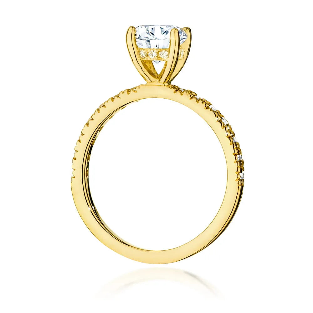 zlatý prsteň s diamantom 1,00 ct a postrannými diamantmi 0,263 ct w0546-diw-04