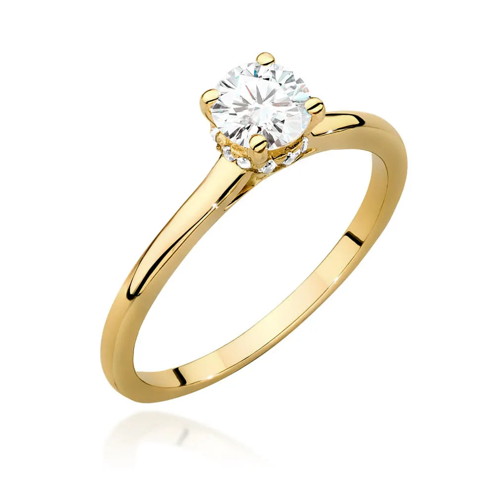 zlatý prsteň s diamantom 0,50 ct a postrannými diamantmi 0,06 ct w0547-diw-02