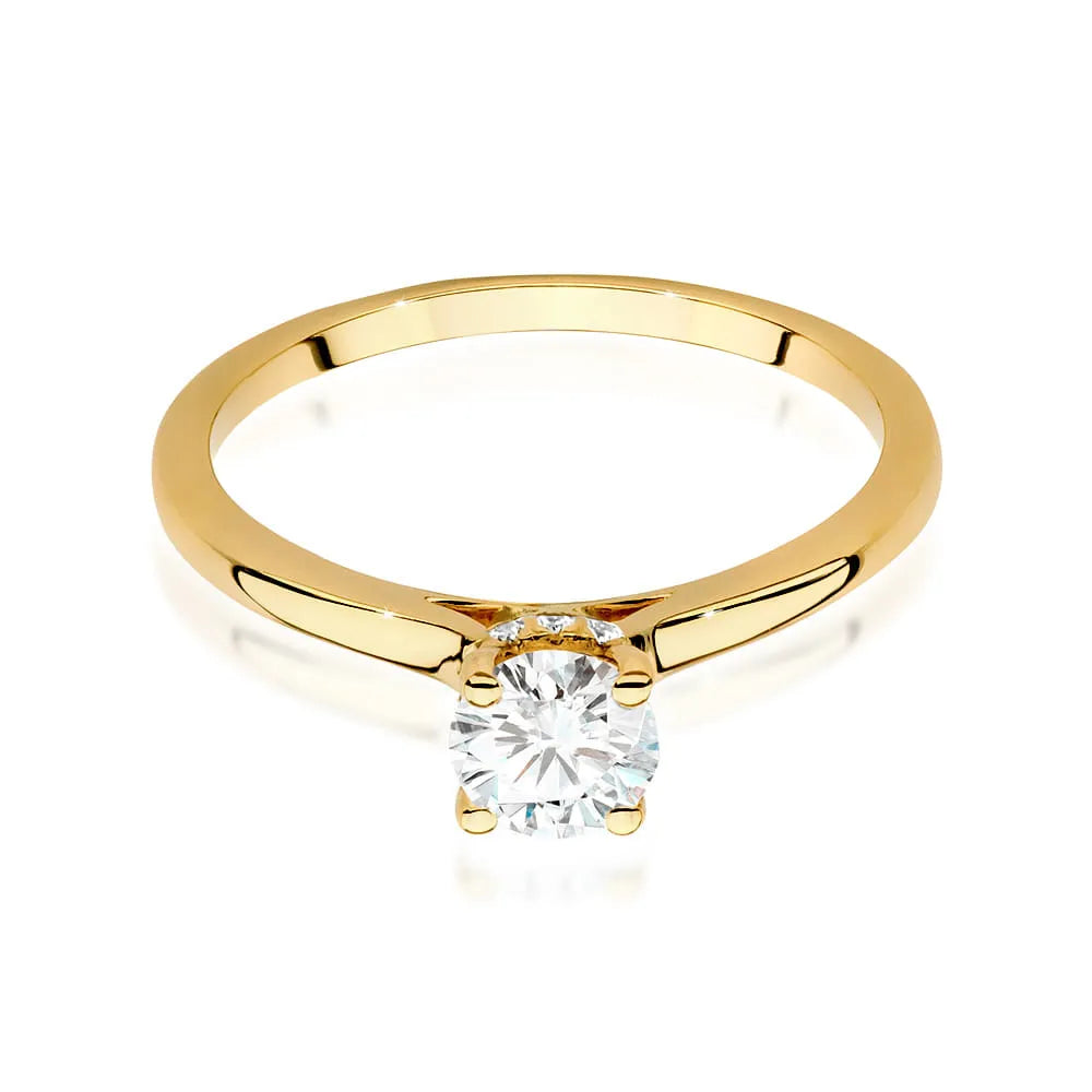 zlatý prsteň s diamantom 0,50 ct a postrannými diamantmi 0,06 ct w0547-diw-02