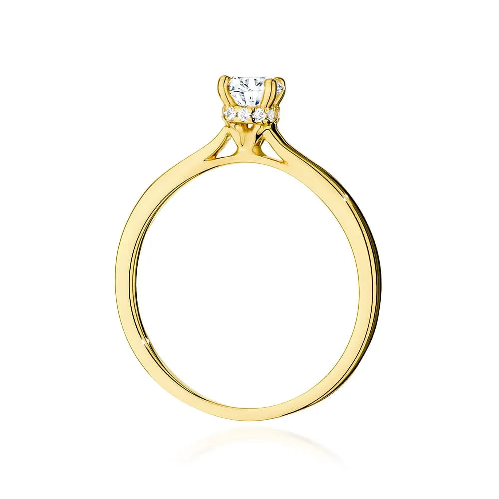 zlatý prsteň s diamantom 0,50 ct a postrannými diamantmi 0,06 ct w0547-diw-02