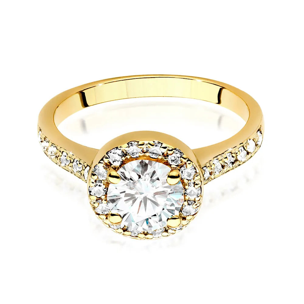 zlatý prsteň s diamantom 1,00 ct a postrannými diamantmi 0,377 ct w0551-diw-04