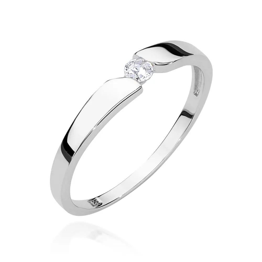 zlatý prsteň s diamantom 0,08 ct w0554-diw-01