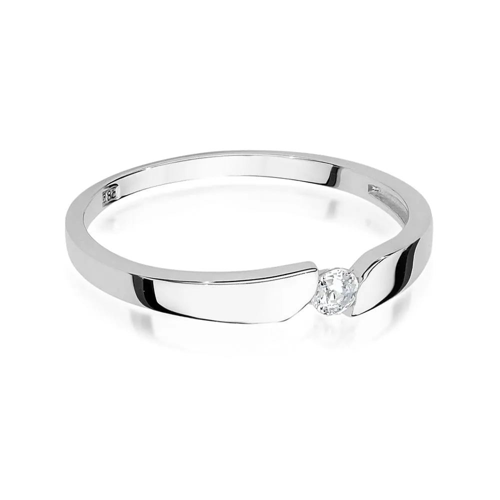 zlatý prsteň s diamantom 0,08 ct w0554-diw-01