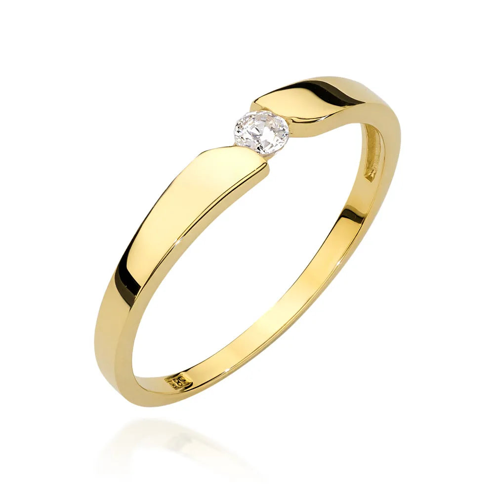 zlatý prsteň s diamantom 0,08 ct w0554-diw-01
