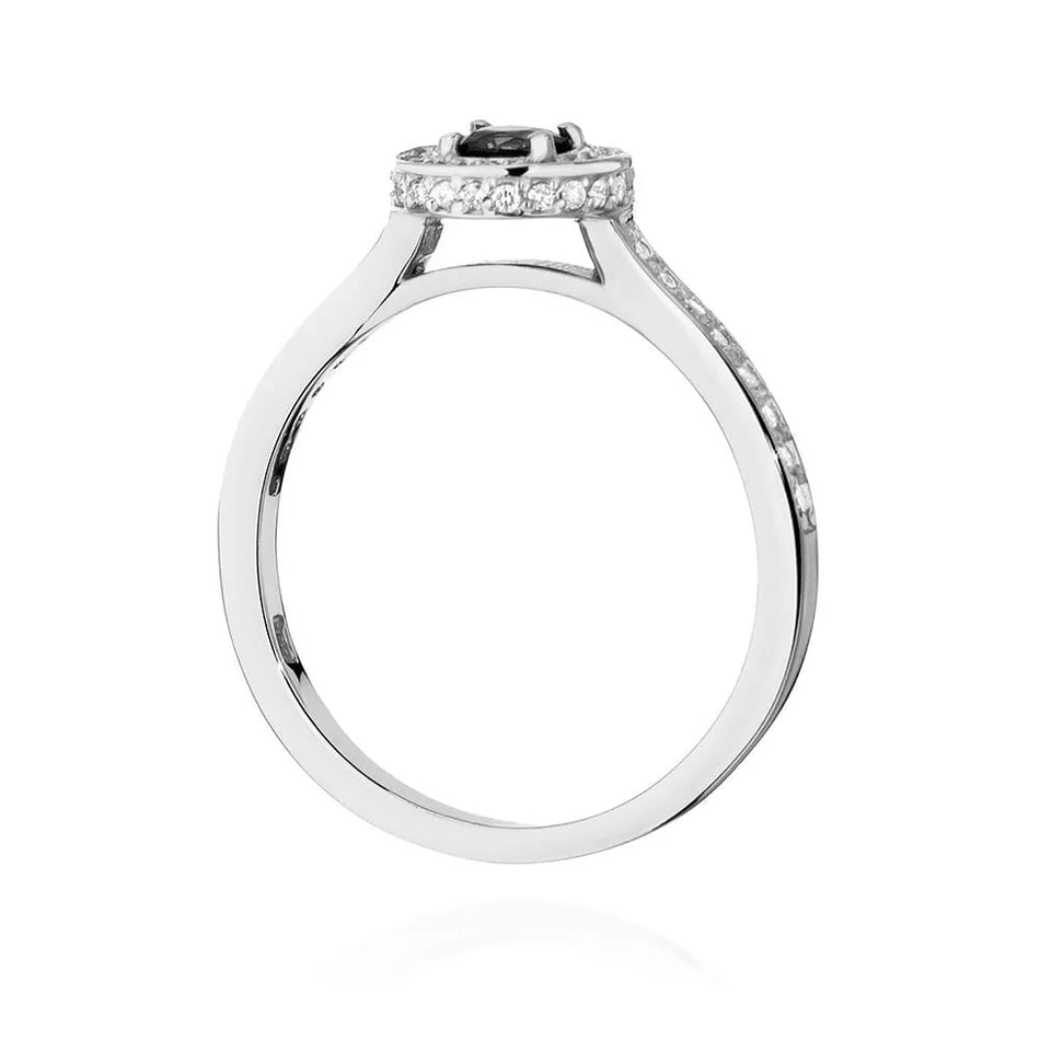 zlatý prsteň s 0,30 ct čiernym diamantom a 0,343 ct postrannými diamantmi w0559-dib-01