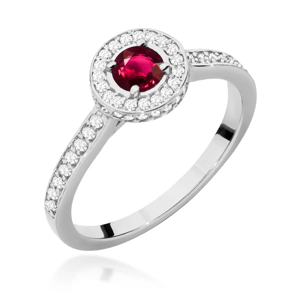 zlatý prsteň s 0,30 ct rubínom a 0,343 ct postrannými diamantmi w0559-rur-01
