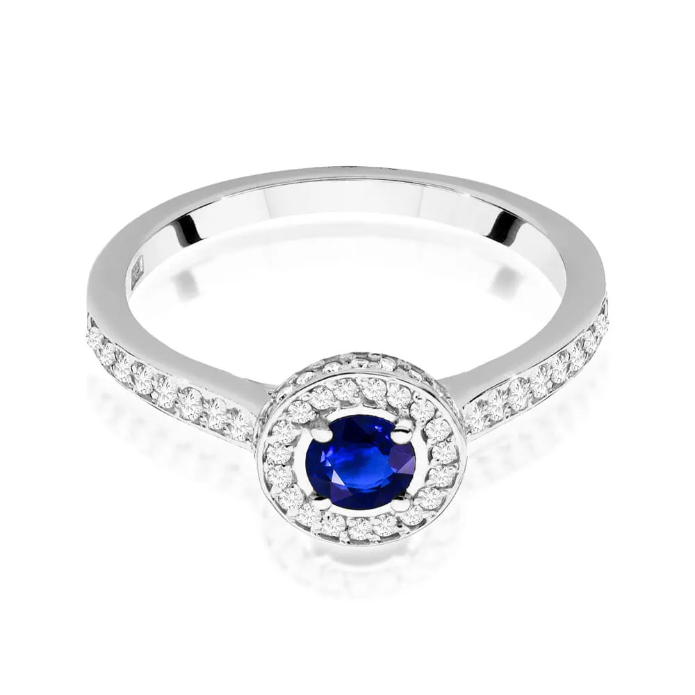 zlatý prsteň s 0,30 ct zafírom a 0,343 ct postrannými diamantmi w0559-sab-01