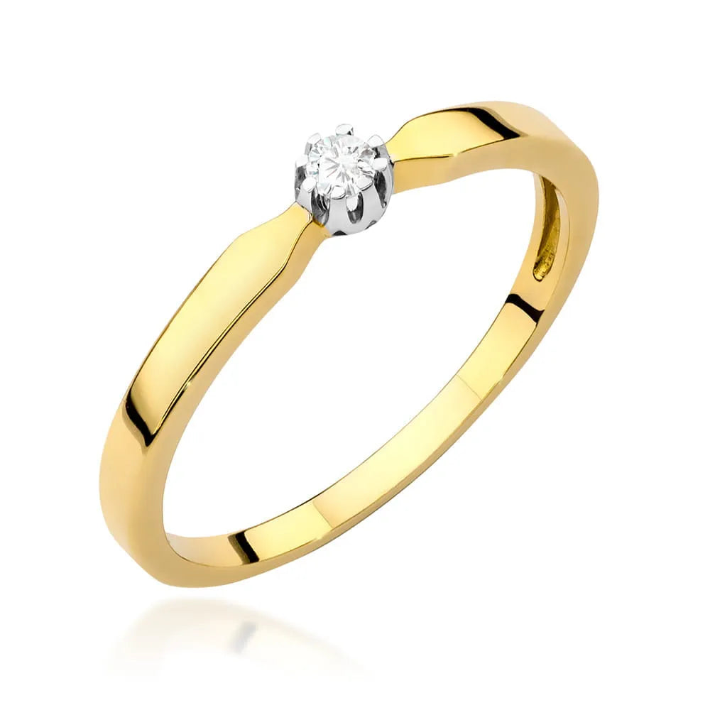 zlatý prsteň s diamantom 0,04 ct w0561-diw-01