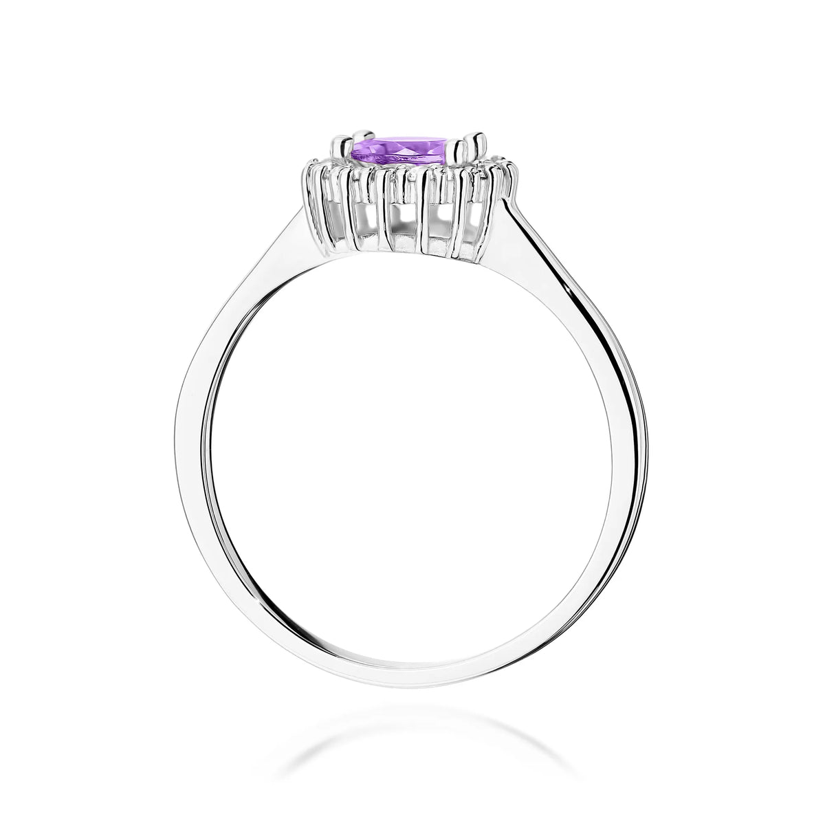 zlatý prsteň s 0,50 ct ametystom a 0,14 ct diamantmi w0572-amv-01