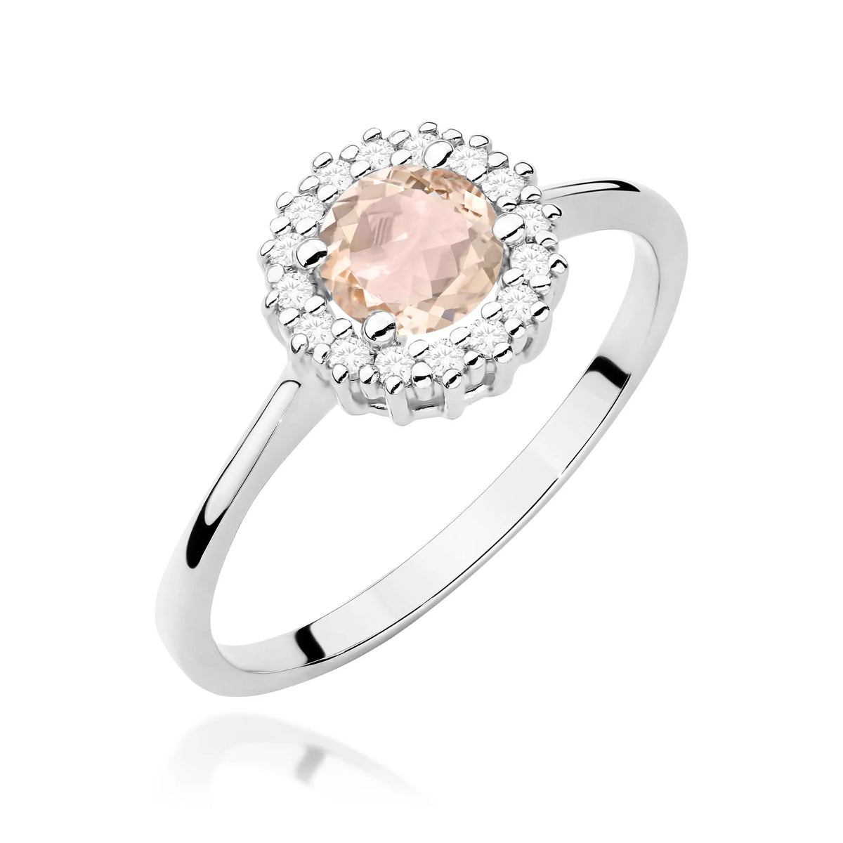 zlatý prsteň s 0,40 ct morganitom a 0,14 ct diamantmi w0572-mop-01