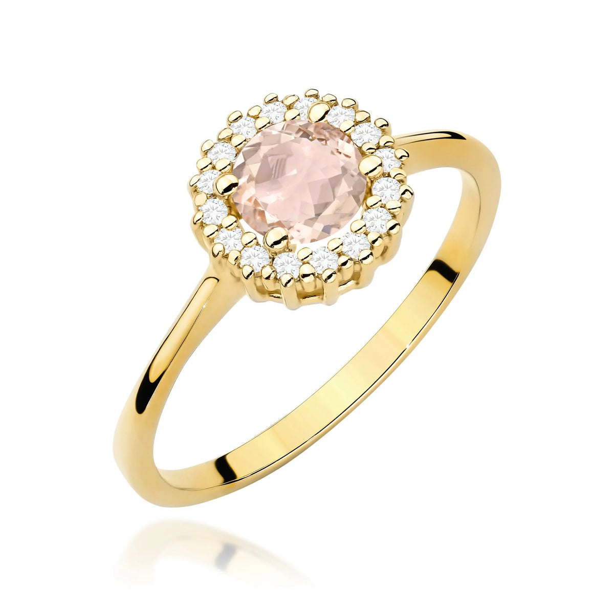 zlatý prsteň s 0,40 ct morganitom a 0,14 ct diamantmi w0572-mop-01